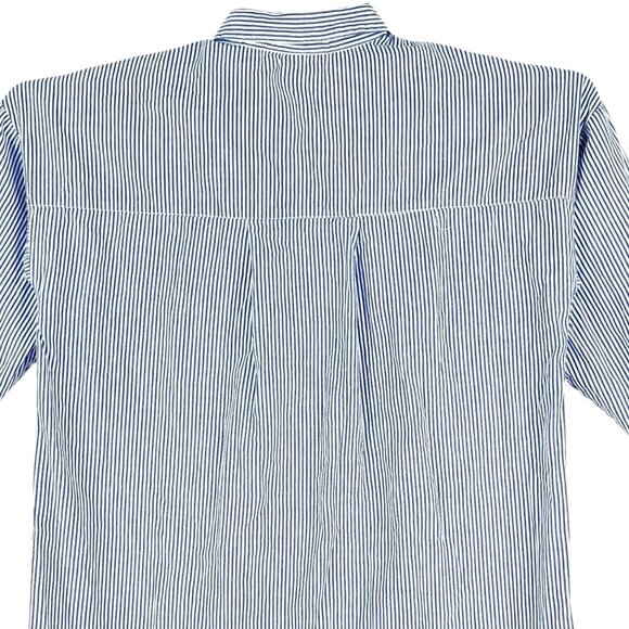 H&M Divided Women's Pull-over Striped Long Shirt Dress Blue/White Cotton Size 4 - Picture 4 of 10
